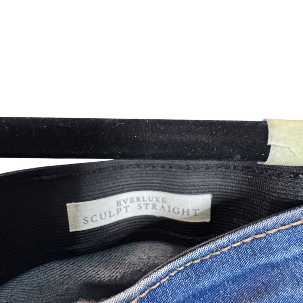 Angels Forever Young Everluxe Sculpt Straight Jeans Size 14 Dark Wash Stretch - Picture 6 of 7